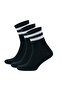 3 Pack Unisex Quality Fashion Black and White Striped College Socks - 4