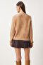 Boucle Knitwear Jacket Cardigan Biscuit Lyy0053 - 5
