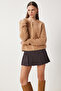 Boucle Knitwear Jacket Cardigan Biscuit Lyy0053