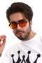 Unisex Orange Vintage Bone Sunglasses - 4