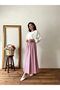 Poplin Flared Skirt - Pink and Purple Floral Pattern - 3