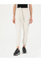 Cream Linen Blend Jogger Fit Canvas Pants 50263722-Vr071 - 2
