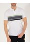 White Slim Fit Chest Printed Polo Neck T-Shirt 50264720-Vr013 - 6