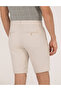 Stone Slim Fit Linen Blend Bermuda Shorts with Elastic Waist 50264863-Vr049 - 7