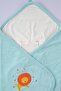 Piko Baby Stroller Stroller Blanket 90X90 cm Lion Embroidered Turquoise - 2