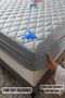 Cotton Quilted Fitted Mattress Protector with Full Edge Waterproof Mattress Protector Gray - 3