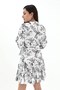 Viscose Dress with Flounce Skirt - Black - 6