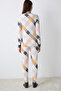 تي شيرت بيجامة ملون متعدد الألوان من Gingham Thermal - 5