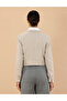 Beige Striped Crop Jacket 50273066-VR011 - 5