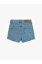 Denim Shorts Floral Embroidered Cotton - 2