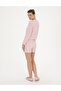 Pink A-Line Tweed Short Skirt 50282078-Vr041 - 4