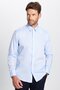 Men's Slim Fit Slim Fit Long Sleeve 100% Cotton No Ironing Needed Non Iron Blue Shirt - 5