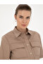Beige Crop Top Short Sleeve Shirt 50284674-Vr011 - 2