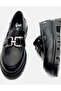 2412906 K Women's Genuine Leather Thick Soled Loafer Shoes - 3