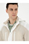 Beige Hooded Spring Seasonal Coat 50288210-Vr011 - 2