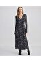 Dress with Metal Accessories and Patterns - 2