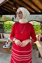Hayal Knitwear Dress Red - 5