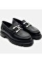 2412906 K Women's Genuine Leather Thick Soled Loafer Shoes