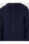 Navy Blue Linen Spring Seasonal Coat 50288213-Vr033 - 6