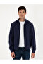 Navy Blue Linen Spring Seasonal Coat 50288213-Vr033