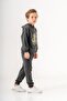Dinosaur Make Some Noise Printed Leg Print Detailed Hooded Boy's Bottom Top Tracksuit Set - 2
