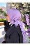 Trend Hayal Cotton Scarf - Atehyl-21057 - Lilac - 2