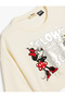 Minnie Mouse Sweatshirt Licensed Long Sleeve Crew Neck Embroidered - 3