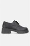 Women's Black Genuine Natural Leather Number 36-41 Lace-Up Oxford Shoes - 2