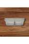 Feyzade Fresco Compartmented Glass Locked Rectangular Storage Container 720Cc White with Lid Frs-279 - 3