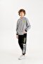Printed Hooded Boy's Sweatshirt Bottom - Top Tracksuit Set - 2