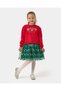 Girl's Candy Heart Printed Tulle New Year Dress