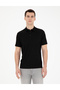 Black Slim Fit Buttoned Polo Collar T-Shirt 50291912-Vr046