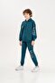 Best Team Printed Hooded Sleeve Leg Zipper Detailed Bottom Top Boy's Tracksuit Set - 3