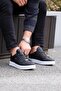 Men's Black Color White Sole Casual Sneaker Shoes