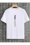 Unisex Vertical Printed Oversize Tshirt
