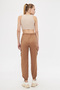 Women's Mink Velvet Thin Corduroy Cargo Pants with Elastic Waist and Legs Arm-25K 001035 - 6