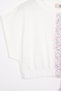 Pink Color Girls' Skirt Set with Elastic Waist and Double Sleeves with Flowers - 3