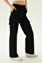 Black Cargo Pocket Stitched Trousers 13107 - 4