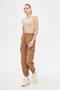 Women's Mink Velvet Thin Corduroy Cargo Pants with Elastic Waist and Legs Arm-25K 001035 - 4
