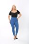 Women's Large Size High Waist Elastic Leggings Model Gathering Full Lycra Pants C608 - 4