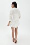 Cotton Linen Shorts Shirt Women's Double Suit - Ecru - 7