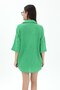 Cotton Linen Shorts Shirt Women's Two Piece Set - Green - 5