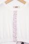 Pink Color Girls' Skirt Set with Elastic Waist and Double Sleeves with Flowers - 2