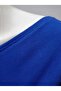 Sax Blue Ribbed Boat Neck Camisole Crop Body Fitted Long Sleeve Knitted Blouse - 3