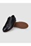 100% Genuine Leather Black Lace-Up Men's Casual Shoes - 4