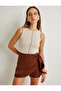 X Selected by Şahika Ercümen - Top with Stitching Detail, Sleeveless, Crew Neck, Cotton - 2