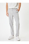 Linen Cotton Blended Chino Trousers with Pocket Detail - 3