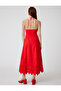 X Tuba Unsual - Midi Length Scallop Dress Lined Halter Neck with Pockets - 4