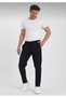 Men's Jogger Model Cotton Slimfit Plain Black Flexible Fabric Cotton Trousers Ankle Length Daily - 4