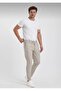 Men's Jogger Model, Plain Beige Color, Slimfit, Narrow Leg Pants, Ankle Length (100cm) - 2